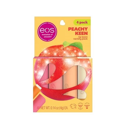 eos Lip Balm Gift Set- Peachy Keen, Limited-Edition Lip Moisturizer, Variety Pac