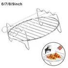 6/7/8/9 Inch Holder Air-Fryer Accessories Baking Tray Air-Fryer Rack Grill