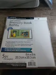 8x8 Darice Top Loading Memory Book Refills #1204-14. Compatible w/most 3 ring bi