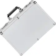 [Generic] Aluminum Carrying Case - Aluminum Hard Case Briefcase, Portable Hard Suitcase for Secure Storage | Built-in Handle Design Sponge Truck Storage Organizer Chest with Security Lock for Precision