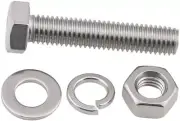 M3 M4 M5 M6 M8 Hex Head Stainless Steel Bolt (Screw) Nut Flat Spring Washer Set