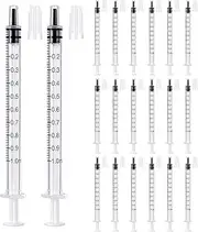 Syringe with Cap 20 Pcs Liquid Syringes Plastic Dispensing Cover Sample Injection Syringes Measurement Multifunction Lab Utensils for Feedings Collections Watering Refilling