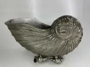 Wine Cooler Snail Shaped Ice Bucket Planter handmade Home Art Table decor Nickel