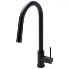 WELS Black Round Pull Out 2 Mode Swivel Kitchen Mixer Laundry Gooseneck Sink Tap