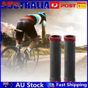 1 Pair MTB Bike Handlebar Anti-Skid Grips Rubber Bicycle Accessory (Red) AU