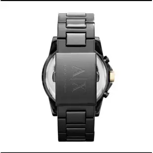 【Ayllon】Armani Exchange AX 鋼錶帶 經典黑框 金指針 三眼 計時 AX2094 男錶 手錶 錶