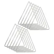 4 Inch Triangle Dream Catcher Rings, 12 Pcs Wreath Floral Hoops, Light Silver