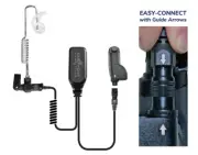 Hawk Police Lapel Microphone with Tube Motorola APX4000 APX6000 APX7000 EP1334QR
