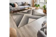 Liora Grey Geometric Rug (160 x 230cm)