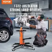 Transmission Jack, 600kg Hydraulic Telescoping Transmission Jack, 870-1740 mm High Lift Floor Jack Stand with Foot Pedal, 360° Swivel Wheel, Hydraulic Transmission Jack Garage/Shop Lift Hoist