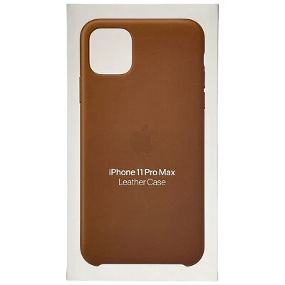 Original Apple Leather Snap Case Cover Skin For iPhone 11 Pro Max - Saddle Brown