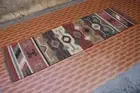 Jute Hand Woven Rug Kilim 2.6x8 ft Colorful Jute Rug Flat Weave Multicolor