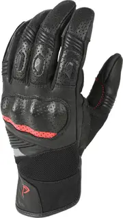 DIFI Rallye Air 2 perforated Ladies Motorcycle Gloves, black-red, Size XL for Women Black Red