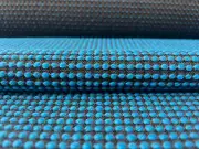 3.5 yd Momentum Polka Azul Blue Nubby Dotted Wool Upholstery Fabric MSRP $329