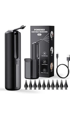 Water Powered Ear Cleaner Ear Wax Removal Kit Waterproof USB Rechargeable Safe