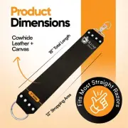 NEW 100% Genuine Leather Sharpening Strop Strap For Straight Razor 3" Wide