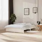 Queen Size Bed Frame Solid Pine Wood Wooden Slats Mattress Base Platform White