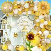 101Pcs Sunflower Yellow Balloon Garland Set Is Perfect For Birthday Anniversary Wedding Indoor And Outdoor Party Decorations