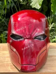 Red Hood Batman Robin LED Eyes Mask Cosplay Helmet Halloween Costume Props