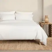 Sheridan Kiro Quilt Cover And Sheet Bedding Set in White Size: Super King Cotton