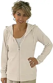 [COUVER] Women's Active Casual Thin Cotton Zip Up Hoodie Jacket