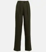 [Aya Muse] Aya Muse Ori high-wise wide-leg pants AU 14 green