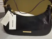 Brahmin Kyrie Black and Brown Tuscan Shoulder Bag