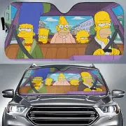 The Simpsons Car Sun Shade The Simpsons Family Car Sunshade Homer Simpson Bart