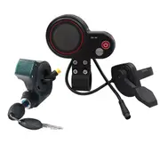 Qs-s4 36v-60v Thumb Throttle Lcd Display Kit+3pin Ignition Lock Key For Zero 8 9 10 8x 10x Electric Scooter 6pin Display Black