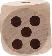 BRIGHTFUFU Large Wooden Dot Dice Hand Painted Dice for Board Games Multi Use Wooden Dice Portable Gaming Prop for Family Fun Comfortable Rounded Corners