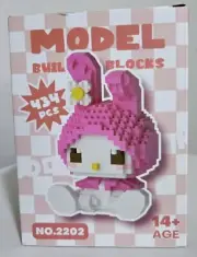 Sanrio Anime Figure Kuromi Building Block Assembled Toys Decorative Ornament