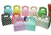 Party Favour Boxes x12 Polka Dot Treat Boxes Candy Gift for Wedding Birthday