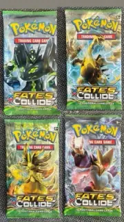 Pokémon TCG - XY Fates Collide Sealed Booster Pack x4 - Art Set *Sealed*
