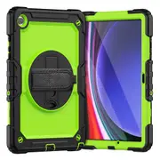 MCC Shockproof Samsung Galaxy Tab A9+ Plus 11" Strap Case Cover Coloured PC X210 X215 [Yellow Green]