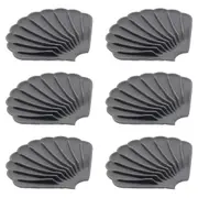 6 soap trays with drainage silicone soap holder, bathroom kitchen counter soap tray, shelled soap tray to keep the soap dry and clean, non-slip design