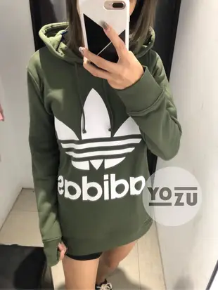 ⭐️YOZU⭐️現貨 愛迪達 adidas 抹茶綠 女生 帽T dh3139 angelababy