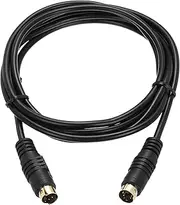 uxcell S Video Cable 6ft, Mini DIN 4 Pin S-Video Cable Male to Male Gold Plated Connector Transfer for TV Receiver Monitor S-VHS VCR DVD