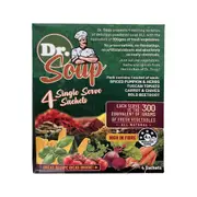 Cell-Logic Dr Soup Mixed Sachets (4 Flavours) 30g x 4 Pack (contains: 1 each of Spiced Pumpkin & Herbs, Tuscan Tomato, Carrot & Chives and Bold Beetroot)