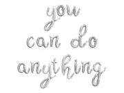 YOU CAN DO ANYTHING Cursive Letter Balloon Banner - Graduation Party Decorations
