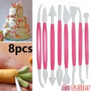 8Pcs NT Decorating Set Fondant Cookie Flower Modelling Tools Kit Cake Paste