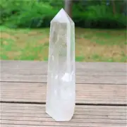 800g Natural Clear Quartz Obelisk Quartz Crystal Point Wand Tower Healing