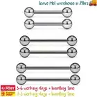 2PCS F136 Titanium Tongue & Nipple Rings Barbells Body Piercing Jewellery