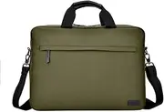 Generation Earth Tech 15.6" Laptop Briefcase - Front Zipped Pocket with Trolley Strap, Thick Padding, Removable Shoulder Strap, Sustainable Laptop Bag, Turquoise Lining Interior (EVR0)