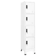 Locker Cabinet White 38x45x180 cm Steel