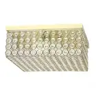 Elegant Designs 12 in. 2-Light Gold Square Ceiling Flush Mount