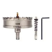 4-1/8" (105mm) Tungsten Carbide Tipped Hole Saw with 2Pcs Titanium-Plated Pil...