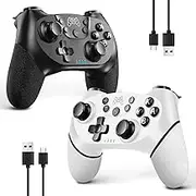 AceGamer Wireless Controller for Nintendo Switch/Lite/OLED, 2 pack for Nintendo Switch Controllers, Dual Vibration/Turbo/Ergonomic for Switch Pro Controller! (Black&White)