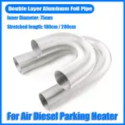 75mm Duct Pipe 2 Layers Aluminum Foil Ducting Air Diesel Heater For Car Caravan@