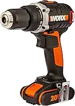 WORX 20V Cordless Brushless Drill Driver, 60Nm, Variable 2 Speed, 13mm Keyless Metal Chuck, 2x 2.0Ah Battery and Fast Charger, WX175