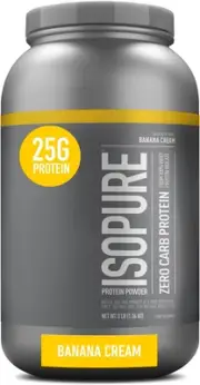 Zero Carb Protein Powder, 100% Whey Protein Isolate, Flavor: Banana Cream, 3...